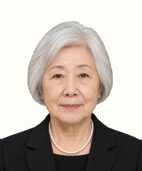背景を「白」にした遺影の見本(架空の人物)