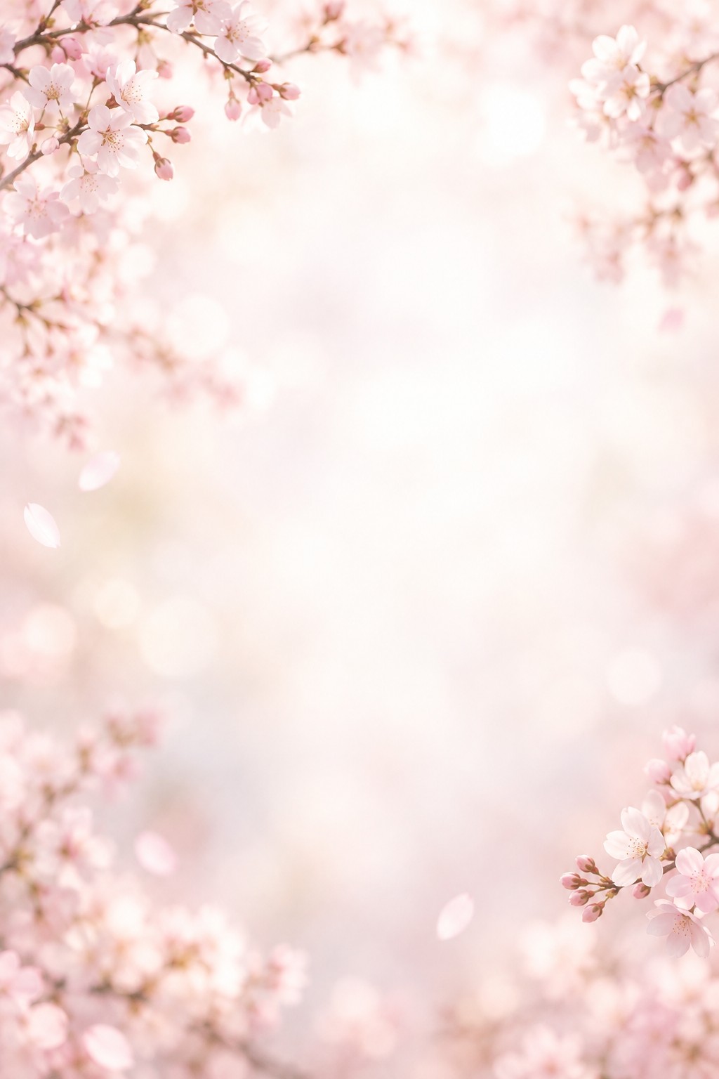 遺影の背景素材「桜」（人物なし）